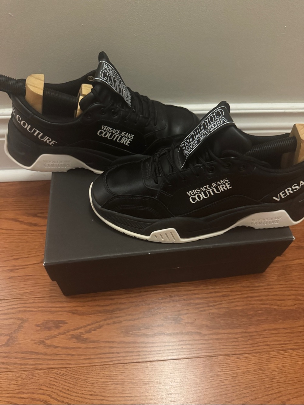 Versace Jeans Collection Black & White Men's Chunky Sneakers